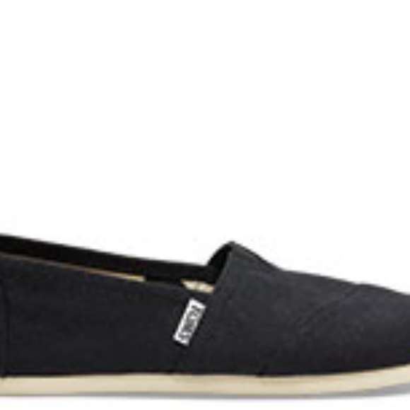 Toms Women Black/White Classic Canvas Flats #721 - Picture 6 of 7